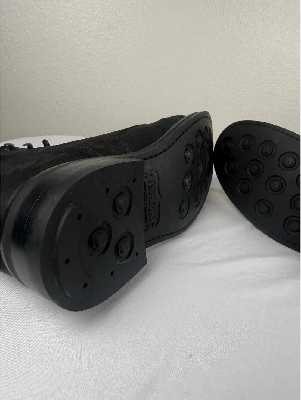 Thursday Boot Co Everyday Mens 8.5 Black Leather Cap Toe Lace Up Boots